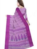 Pradip Fabrics Woven Tant Pure Cotton Saree (purple)
