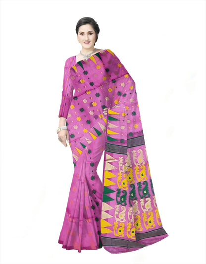 Pradip Fabrics Handloom Pure Tant Gap jamdni Saree