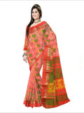 Pradip Fabrics Woven Tant Silk Orange & Green Color Saree