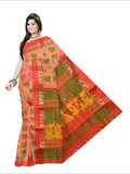 Pradip Fabrics Woven Tant Silk Orange & Green Color Saree
