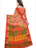 Pradip Fabrics Woven Tant Silk Orange & Green Color Saree