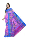 Pradip Fabrics Woven Tant cotton Pink & BlueColor Saree