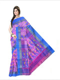 Pradip Fabrics Woven Tant cotton Pink & BlueColor Saree