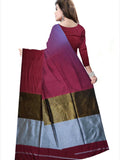 Soft cotton sarees Maroon color