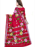 Pradip Fabrics Hand Painted Soft Linen Cotton Saree With Tassels