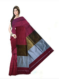Soft cotton sarees Maroon color