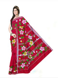 Pradip Fabrics Hand Painted Soft Linen Cotton Saree With Tassels