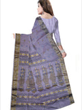 Pradip Fabrics Woven  Pure Tant Cotton Grey Color Saree