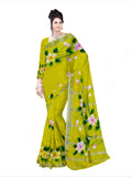 Pradip Fabrics Hand Painted Soft Linen Cotton Saree With Tassels