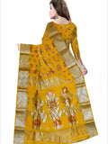 Pradip Fabrics Woven Tant Banarasi Yellow Color Saree