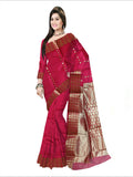 Pradip Fabrics Woven Red Color Pure Tant cotton  Saree