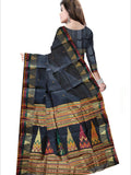 Pradip Fabrics Woven Black Color Pure Tant cotton  Saree