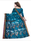 Pradip Fabrics Woven Sea Green Color Soft Handloom Saree