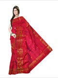 Pradip Fabrics Woven Red color  Soft Handloom Saree
