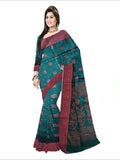 Pradip Fabrics Woven Soft Handloom Sea Green Color Saree