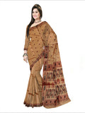 Pradip Fabrics Woven Cream Color Pure Tant cotton  Saree