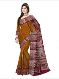 Pradip Fabrics Woven Yellow and Maroon color  Pure Silk Saree