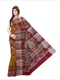 Pradip Fabrics Woven Yellow and Maroon color  Pure Silk Saree