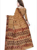 Pradip Fabrics Woven Cream Color Pure Tant cotton  Saree