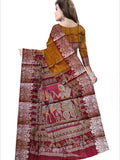 Pradip Fabrics Woven Yellow and Maroon color  Pure Silk Saree