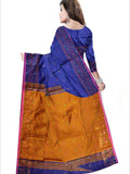 Pradip Fabrics Woven Blue  and Yellow color  Soft Handloom Saree