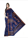 Pradip Fabrics Woven Soft Handloom Dark Blue Color Saree