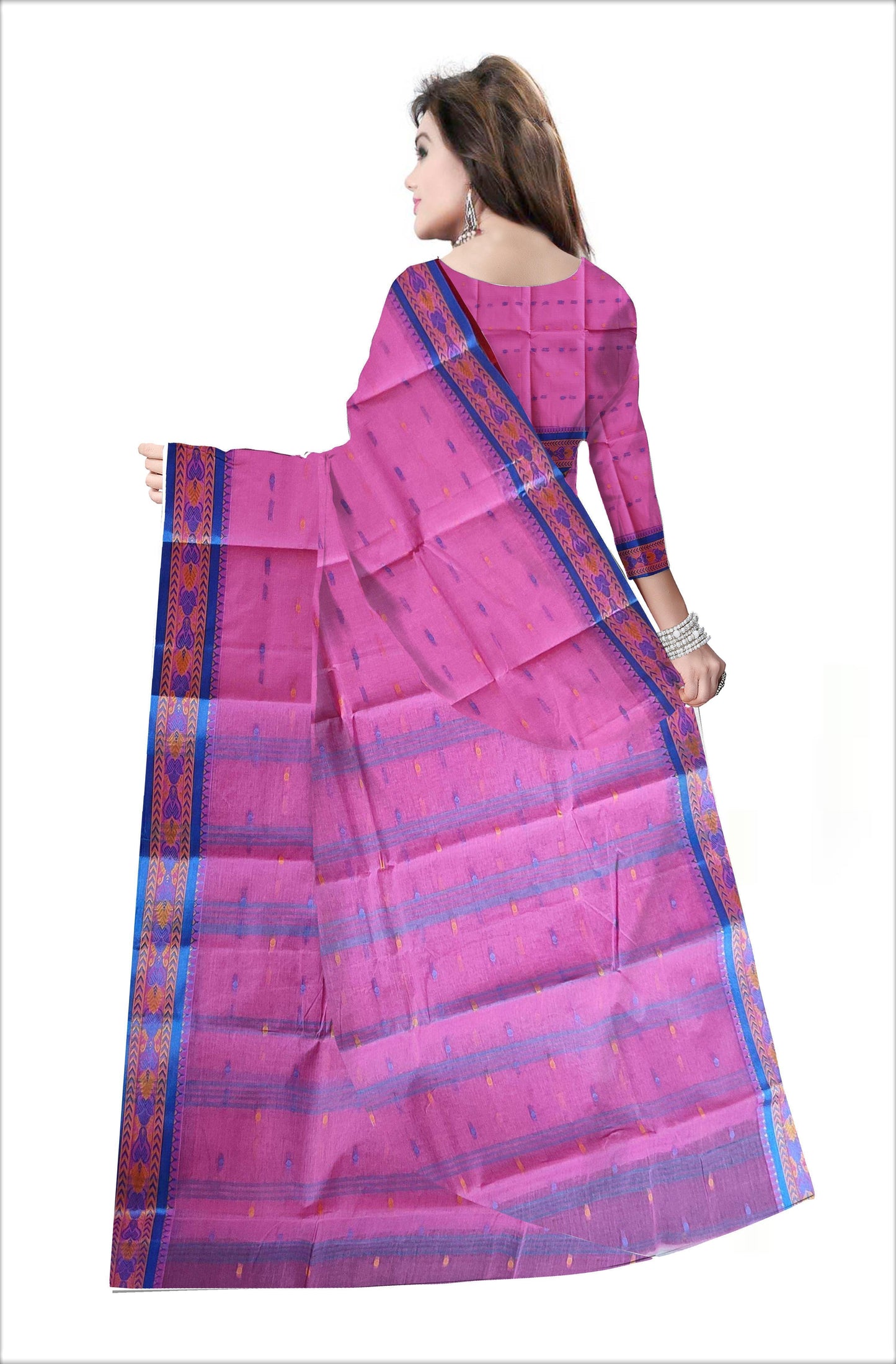 Pradip Fabrics Woven Pink color  Pure Tant cotton  Saree