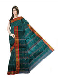 Pradip Fabrics Woven Deep Green color  Pure Tant cotton  Saree
