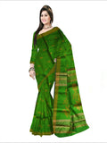 Pradip Fabrics Woven Soft Handloom Green Color Saree