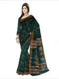 Pradip Fabrics Woven Soft Handloom Deep Green Color Saree