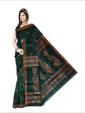 Pradip Fabrics Woven Soft Handloom Deep Green Color Saree