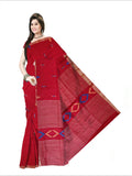 Pradip Fabrics Woven Soft Handloom pure cotton Red Color Saree