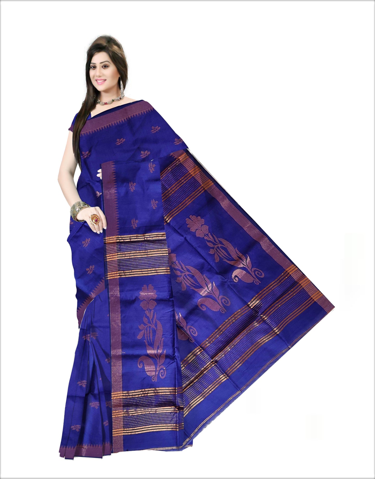 Pradip Fabrics Woven Soft Handloom Light Blue Color Saree