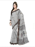 Pradip Fabrics Woven  white Color   Pure Tant cotton  Saree
