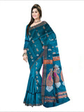 Pradip Fabrics Woven Sea green color Soft Handloom Saree