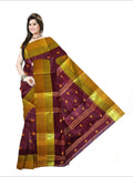 Pradip Fabrics Woven Maroon color  Pure Tant cotton  Saree