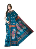 Pradip Fabrics Woven Sea green color Soft Handloom Saree
