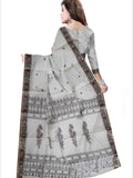 Pradip Fabrics Woven  white Color   Pure Tant cotton  Saree