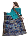 Pradip Fabrics Woven Sea green and Blue color  Pure Silk Saree