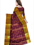 Pradip Fabrics Woven Maroon color  Pure Tant cotton  Saree