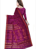 Pradip Fabrics Woven Soft Handloom Purple Color Saree