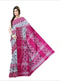 Pradip Fabrics Woven  Pink and white Color Pure  Soft Print  Saree