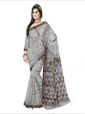 Pradip Fabrics Woven White  Color Pure Tant cotton  Saree
