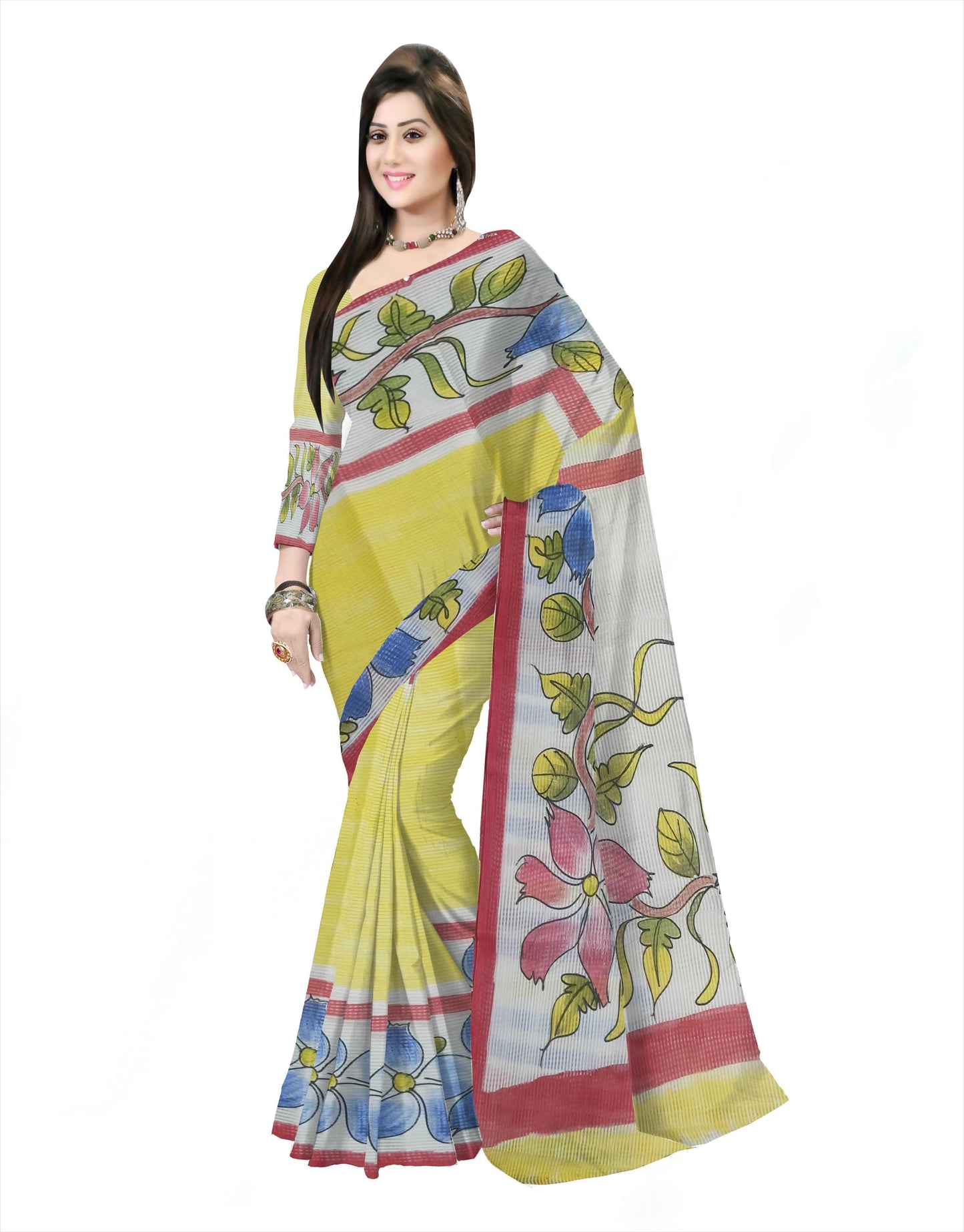 Pradip Fabrics Woman's Reshom kota print Saree