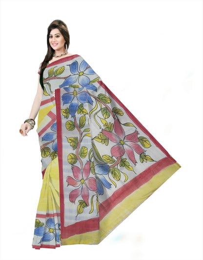 Pradip Fabrics Woman's Reshom kota print Saree