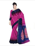 Pradip Fabrics Woven Pink and Green color  Soft Handloom Saree