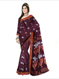 Pradip Fabrics Woven Deep brown Color Soft Handloom Saree