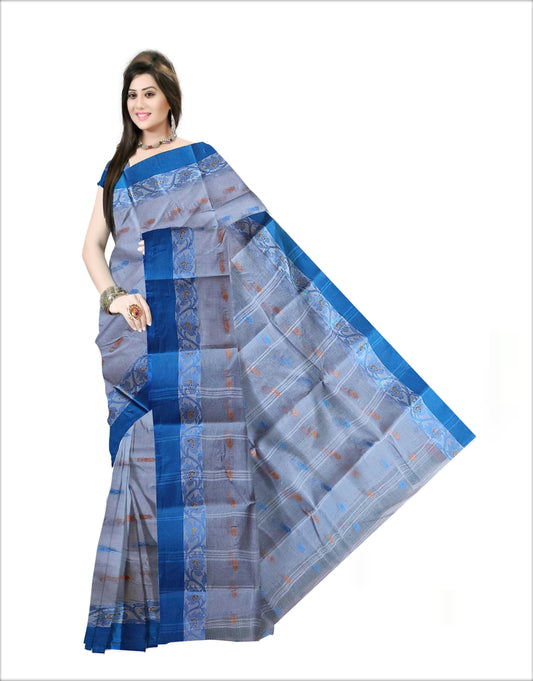 Pradip Fabrics Woven Sky Blue color  Pure Tant cotton  Saree