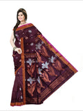 Pradip Fabrics Woven Deep brown Color Soft Handloom Saree