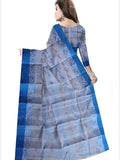 Pradip Fabrics Woven Sky Blue color  Pure Tant cotton  Saree